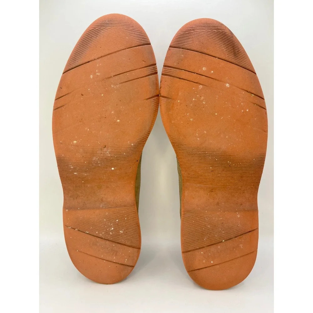 LL‎ Bean Mens Oxford Lace Up Suede Tan Leather Sole Dress Shoes Size 8.5 B
